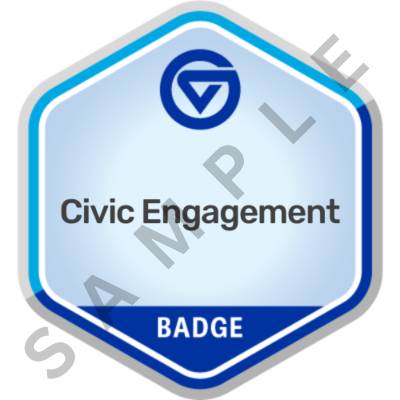Sample badge for Civic Engagement